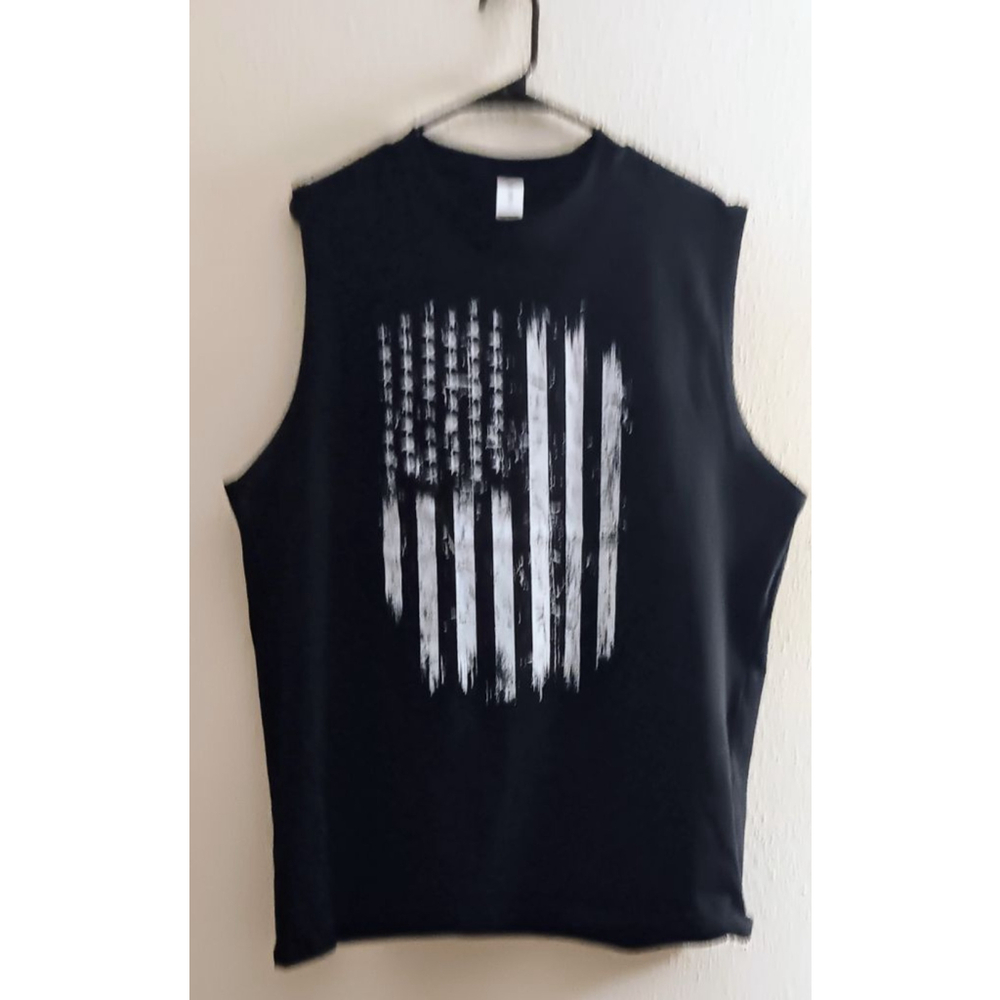 Tank Tops Men 4th of July Tank Top Graphic Summer Crewneck Muscle Black Tank XL